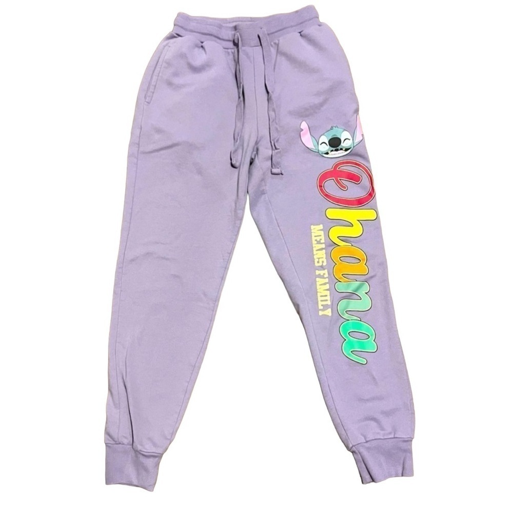 Disney Junior's Stitch Ohana Graphic Print Joggers Size XS